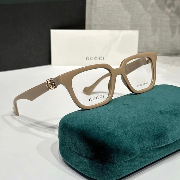 NWT Gucci GG1536O - 007 Nude Eyeglasses - Picture 1 of 10